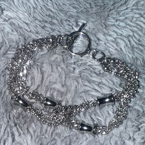 Multi Layer Stainless Toggle Bracelet